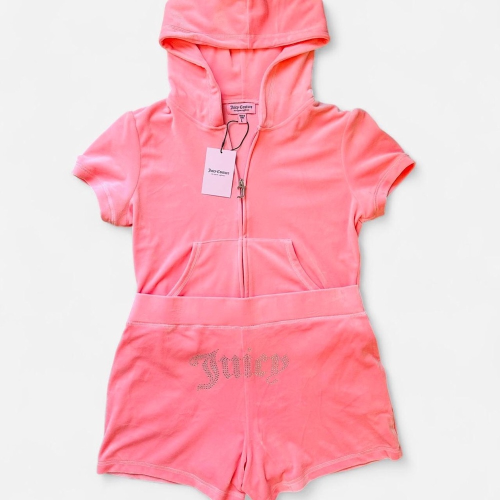 Juicy Couture Coral Hooded Playsuit! NWT - Retail $189
